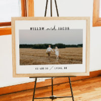 WILLOW Modern Minimalist Photo Wedding Welcome