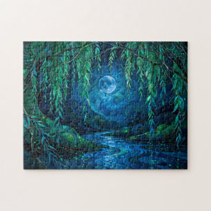 Willow Moon Saille Flowing River Celtic Greeting Jigsaw Puzzle