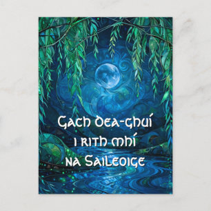 Willow Moon Saille Flowing River Celtic Greeting Postcard
