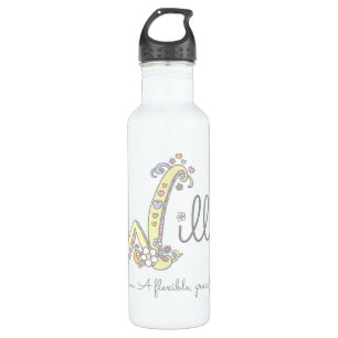 Willow name meaning decorated W drinks bottle