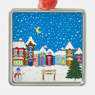 Willow Nook at Christmas Metal Ornament