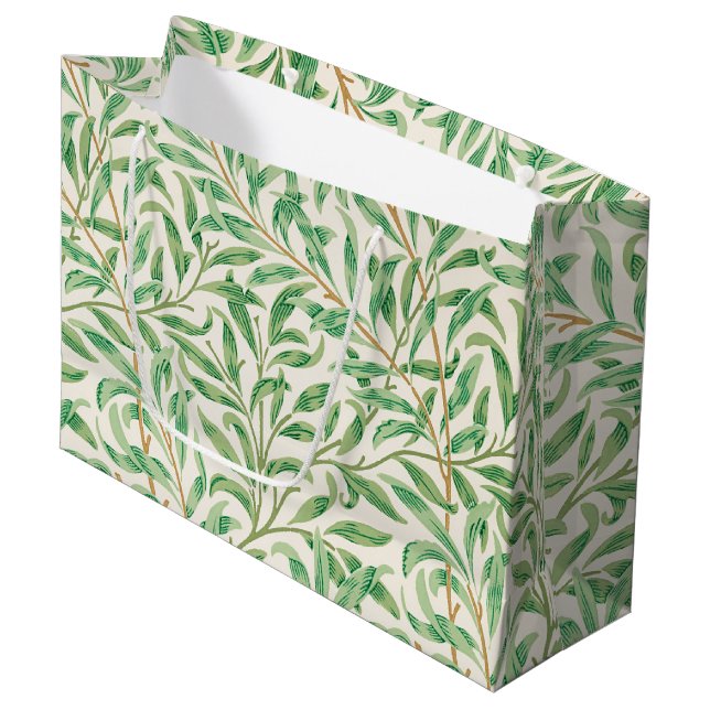 Willow Pattern, William Morris Large Gift Bag (Front Angled)