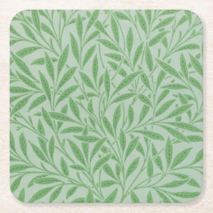 Willow Pattern, William Morris Square Paper Coaster