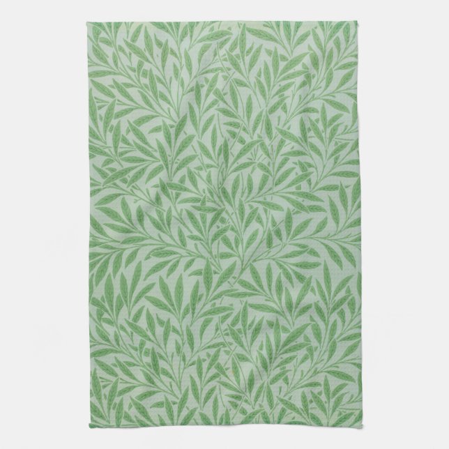 Willow Pattern, William Morris Tea Towel (Vertical)