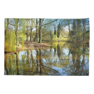 Willow Pond Water Reflection Pillowcase