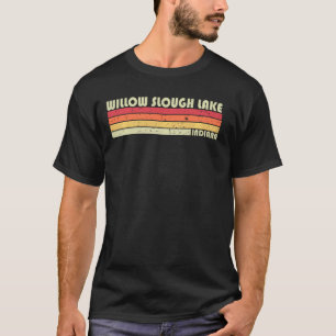 Willow Slough Lake Indiana Funny Fishing Camping S T-Shirt