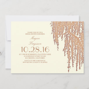 Willow tree elegant outdoor bridal shower invitation