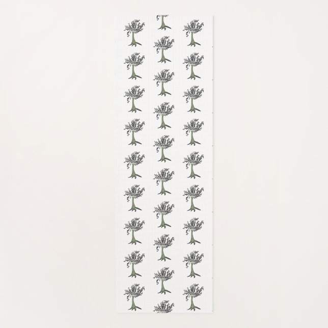 willow tree illustration yoga mat (Front)