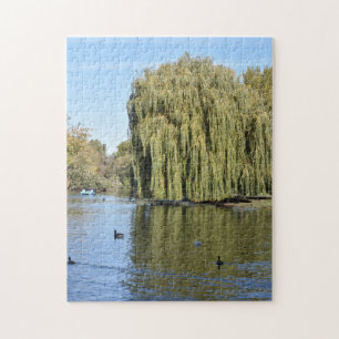 Willow Tree Reflection Regent's Park London UK Jigsaw Puzzle