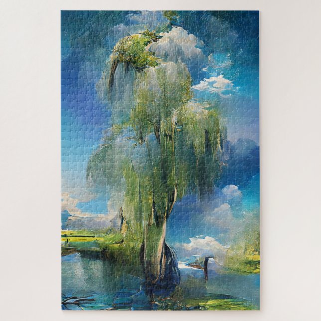  Willow tree to the sky Abstract  Jigsaw Puzzle (Vertical)
