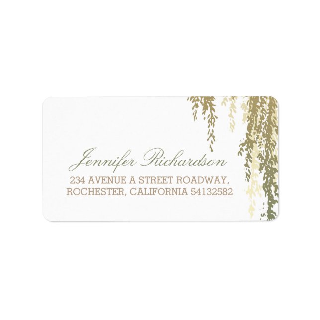 willow tree wedding label (Front)