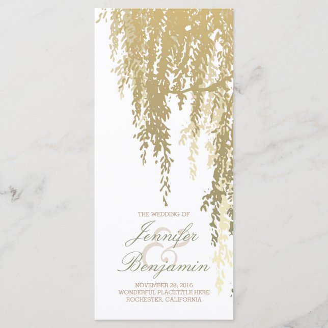 Willow Tree Wedding Programs (Front)