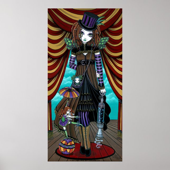 "Willow" Victorian Steampunk Circus Faery poster (Front)
