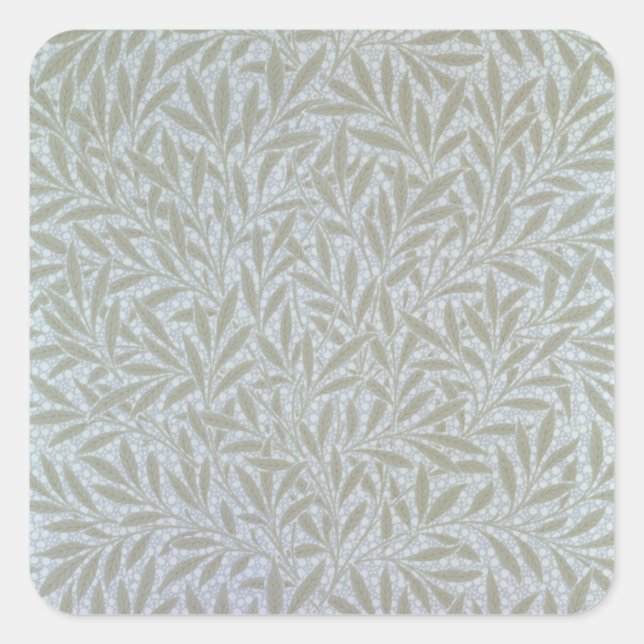 Willow wallpaper design, 1874 square sticker (Front)