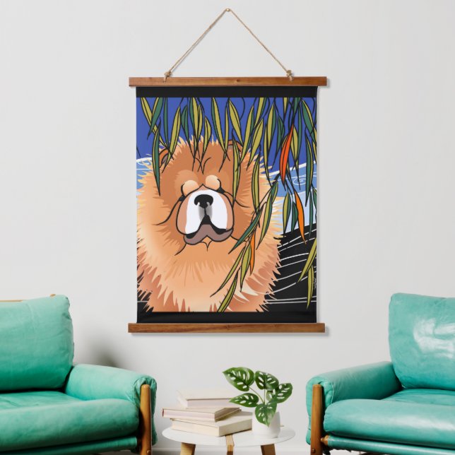 WILLOW WIND - Chow wall tapestry (Living Room)