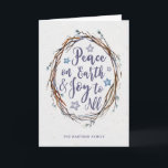 Willow Wreath Holiday Greeting Card<br><div class="desc">Send elegant,  personalised Christmas greetings with these beautiful willow wreath holiday cards!</div>