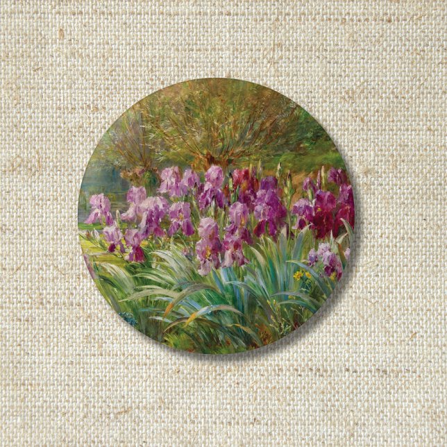 Willows and Irises by a Creek 3 Cm Round Badge (Creator Uploaded)