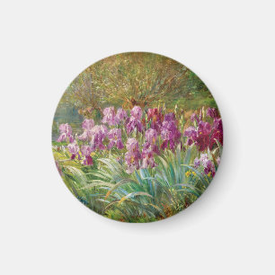Willows and Irises by a Creek Magnet