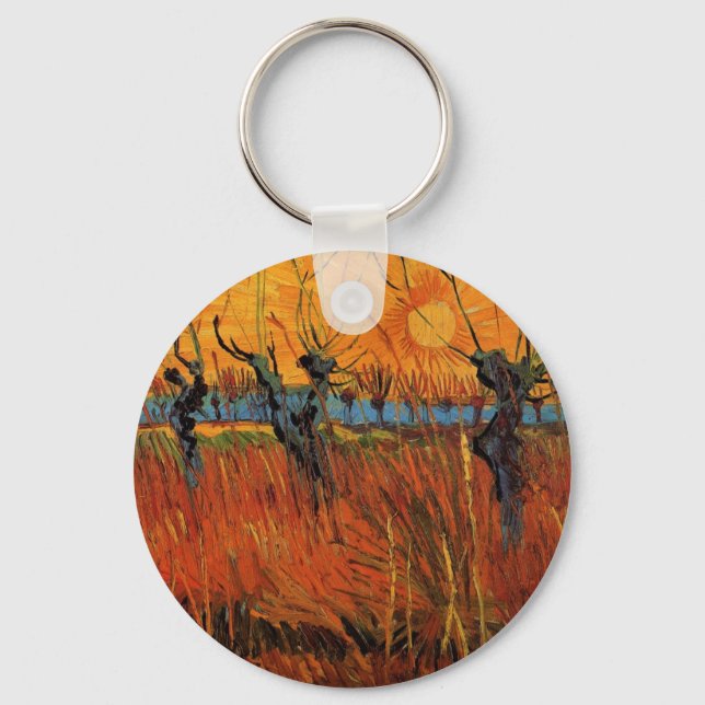 Willows at Sunset by Vincent van Gogh Key Ring (Front)
