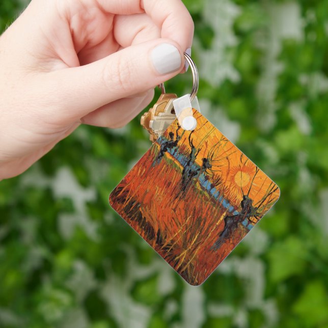 Willows at Sunset by Vincent van Gogh Key Ring (Hand)