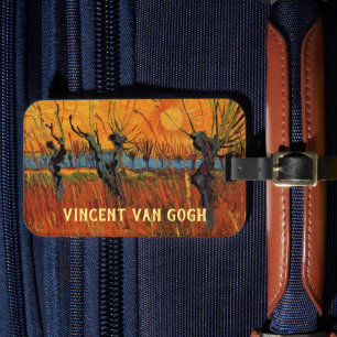 Willows at Sunset by Vincent van Gogh Luggage Tag