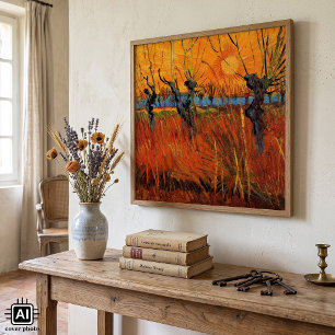 Willows at Sunset by Vincent van Gogh Poster