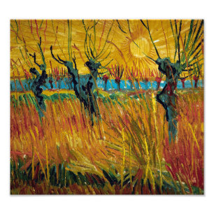 Willows at Sunset Van Gogh Photo Print