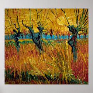 Willows at Sunset   Van Gogh   Poster