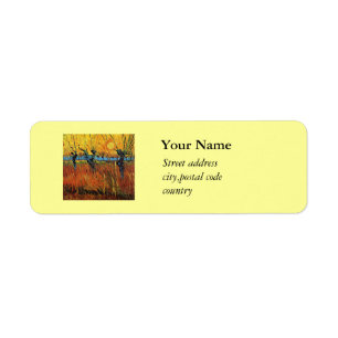 Willows at Sunset,Vincent van Gogh Return Address Label