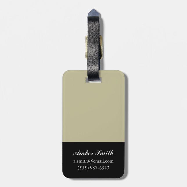 Willow's Wedding 2012 Luggage Tag (Back Vertical)