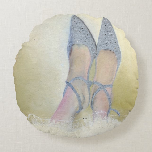 Willow's Wedding 2012 Round Cushion (Front)