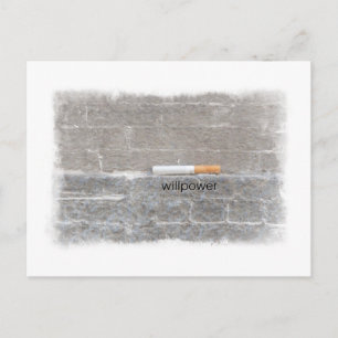 Willpower Quit Smoking Last Cigarette Postcard