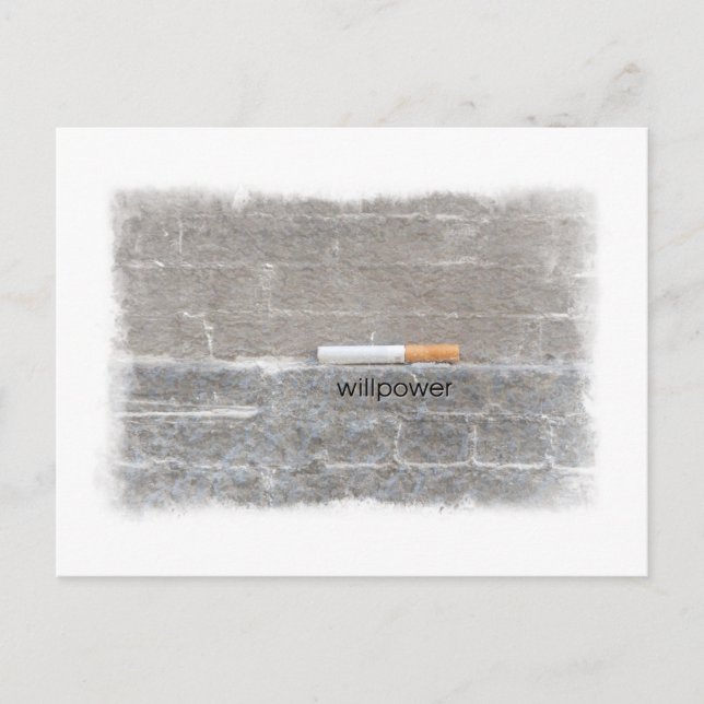Willpower Quit Smoking Last Cigarette Postcard (Front)