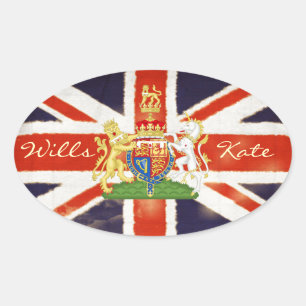 Wills and Kate Royal Wedding Oval Sticker