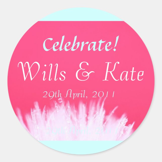 Wills and Kate Royal Wedding Stickers (Front)