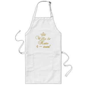 Wills & Kate 4-Ever T-shirts, Mugs, Gifts Long Apron