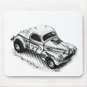 Willy 27 Hot Rod Mouse Pad