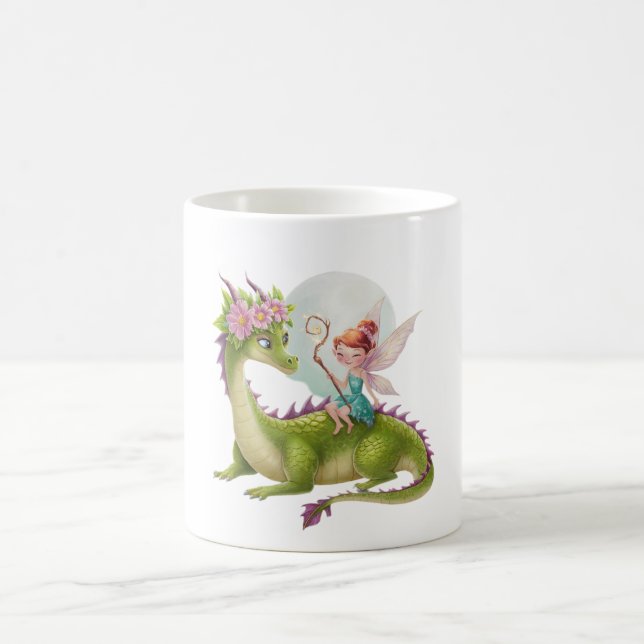 "Willy Fairy on Vibrant Dragon" Coffee Mug (Center)