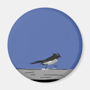 "Willy Wagtail" Magnet (Bue)