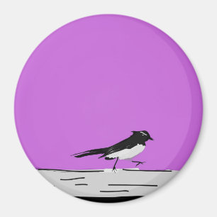 "Willy Wagtail" Magnet (Pink)