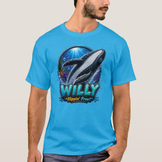 Willy Whale – Flippin’ Free. Funny T-Shirt