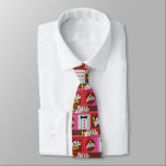 Willy Wonka Candy Pattern Tie<br><div class="desc">Willy Wonka & the Chocolate Factory | Fun pattern of various Willy Wonka chocolate treats as the Wonka Bar,  also featuring the uniform of the candy shop seller.</div>