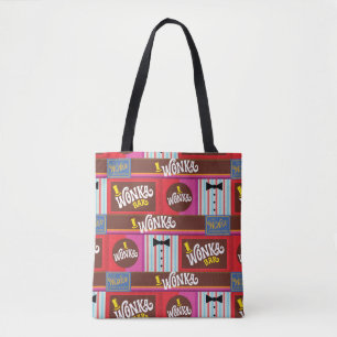Willy Wonka Candy Pattern Tote Bag