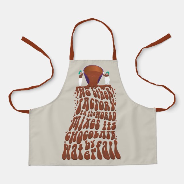Willy Wonka Chocolate Waterfall Typography Apron (Front)