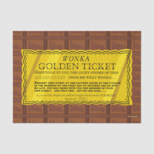 Willy Wonka Golden Ticket Tissue Paper