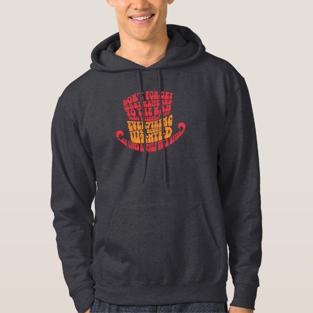 Willy Wonka Hat Typography Hoodie (Front)