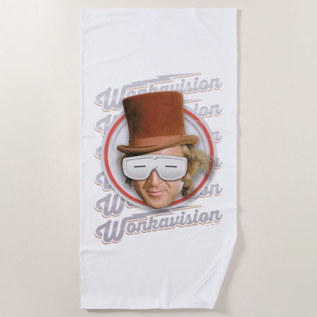 Willy Wonka in Wonkavision Goggles Beach Towel (Front)