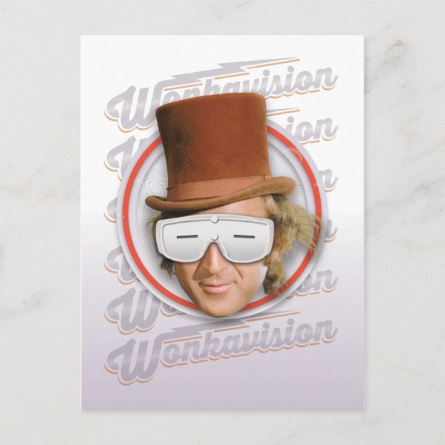 Willy Wonka in Wonkavision Goggles Postcard (Front)