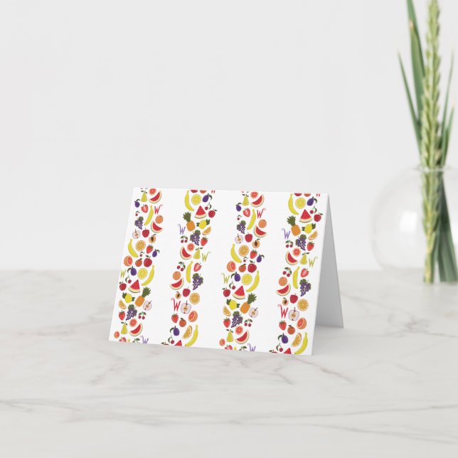 Willy Wonka Lickable Wallpaper Pattern Note Card (Front)