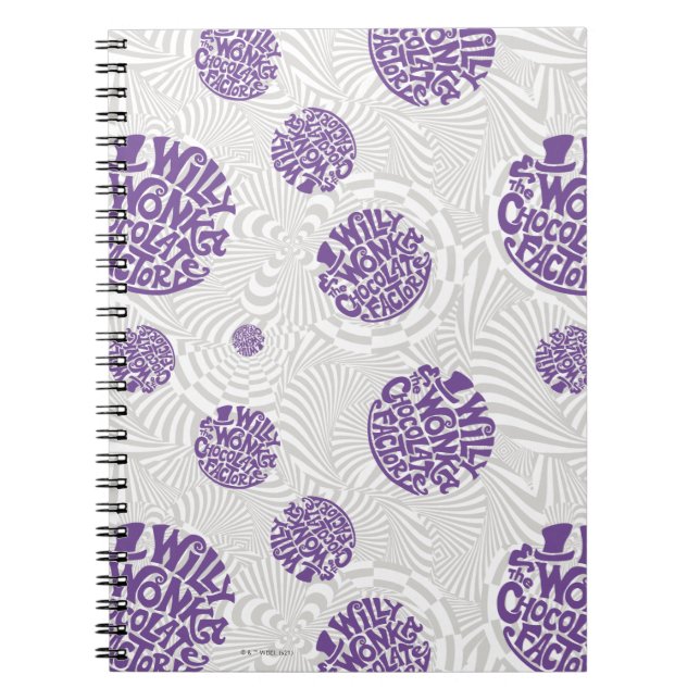 Willy Wonka Logo Psychedelic Graphic Notebook (Front)